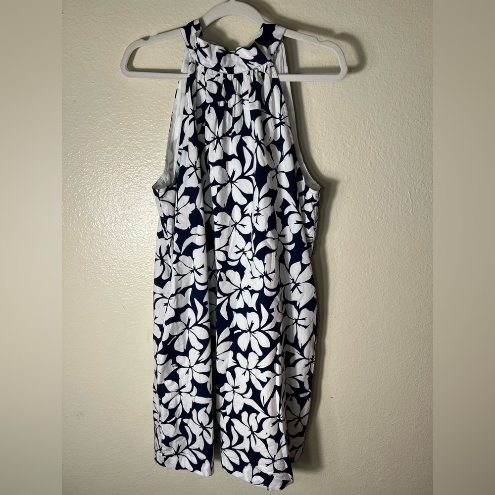 J. Crew Navy and White Floral Dress size 8
